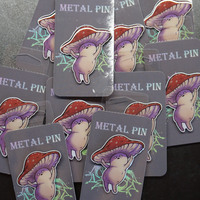 Dancing Shroom enamel Pin - Thumbnail 1