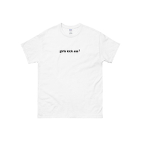 Girls Kick Axx T Shirt in White - Thumbnail 1