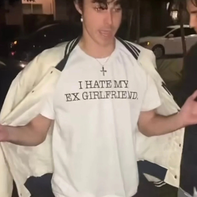 I hate my ex girlfriend t-shirt in white