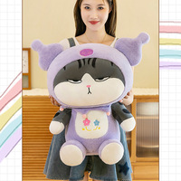 Undercover Cat In Kuromi Stuffed Animal  Plush Toy - Thumbnail 4