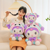 Tie Dye Kuromi In Panda Plush Toy Stuffed Animal - Thumbnail 1