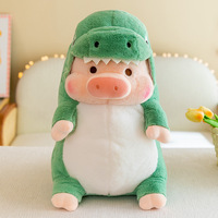 Undercover Pig In Dinosaur Plush Toy Stuffed Animal - Thumbnail 3