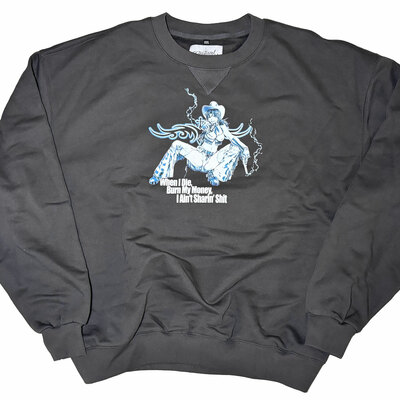 "burn my money" revy crewneck