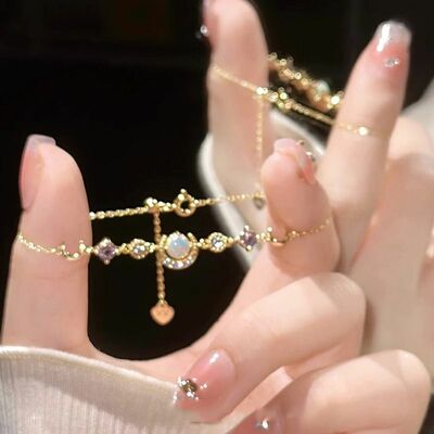 Zircon Moon Bracelet, High-Quality and Versatile Hand Accessories