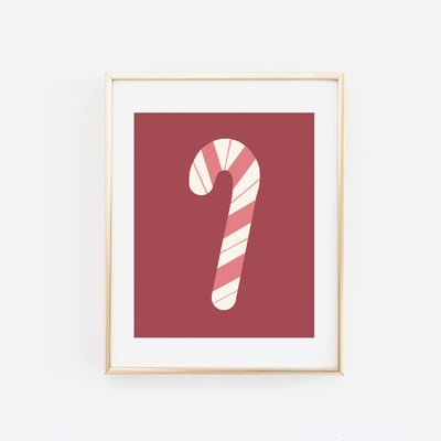 Candy cane (color options available) print