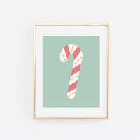 Candy Cane (color options available) Print - Thumbnail 1