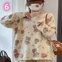 New cute cat round neck sweater sweater - Thumbnail 6