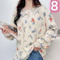 New cute cat round neck sweater sweater - Thumbnail 8