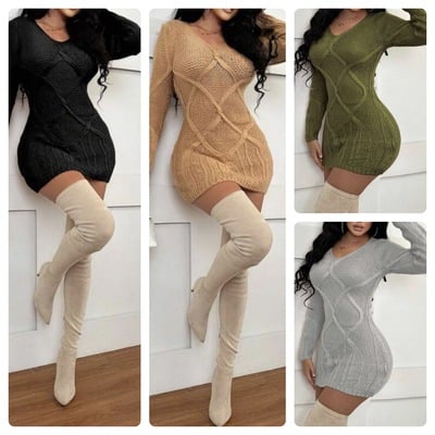 Sweater dress-td - Thumbnail 3