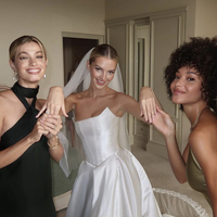 Curved Strapless Wedding Dresses Satin Long Train - Thumbnail 3