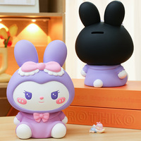 Cute Kuromi Piggy Bank Plastic Money Boxes Storage Decoration - Thumbnail 1