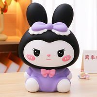 Cute Kuromi Piggy Bank Plastic Money Boxes Storage Decoration - Thumbnail 3
