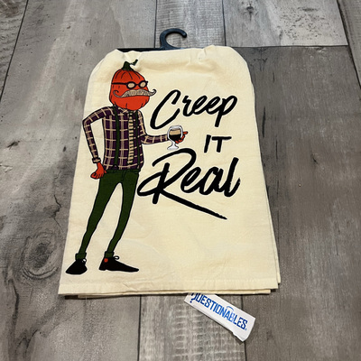 Creep it real - halloween- tea towels