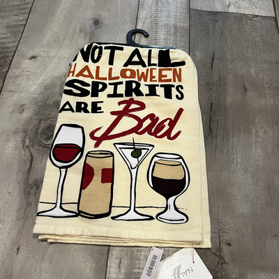 Not all holiday spirits are bad - halloween- tea towels