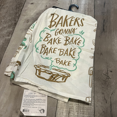 Bakers gonna bake  tea towel