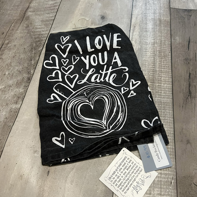 I love you a latte tea towel