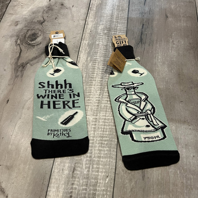 Shh there's wine in here- wine bottle sleeves