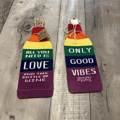 Only good vibes- wine bottle sleeves