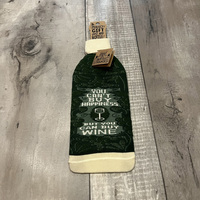 You Can't buy happiness- Wine Bottle Sleeves - Thumbnail 1