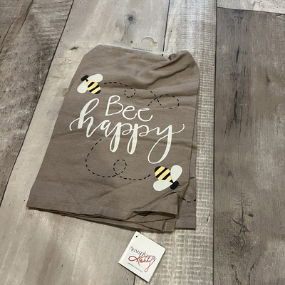 Bee happy-  tea towel