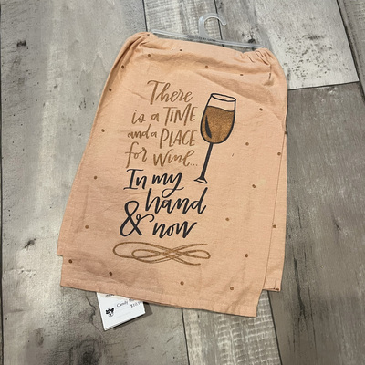There is a time and a place for wine...-  tea towel - Thumbnail 1