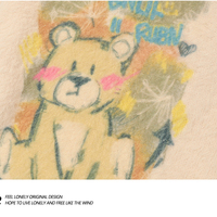 Sweet and cute bear round neck pullover sweater couple sweater - Thumbnail 3