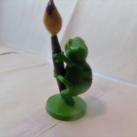 Vintage Disney Iguana Lizard  Figure Animals, Rodents on Flower Bud Pvc - Thumbnail 2