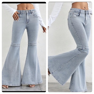 Denim Bell Bottoms-TD