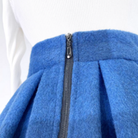 PINK Plaid Winter Party Skirt Outfit High Waist A-line Pleated Midi Pleated Skirt Warm Midi Party Skirt Custom  Plus Size - Thumbnail 9