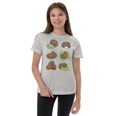Kids - woolly bear caterpillars - youth jersey t-shirt