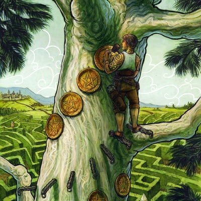 Eight of coins (print)