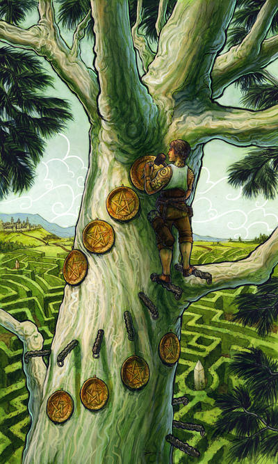 Eight of Coins (Print)