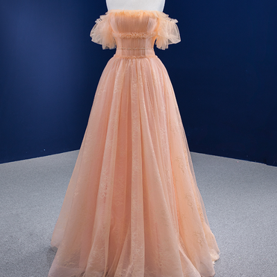 Champagne gold strapless sweetheart princess dresses party gowns banquet dresses