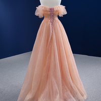 champagne Gold Strapless Sweetheart Princess Dresses Party Gowns Banquet Dresses - Thumbnail 2