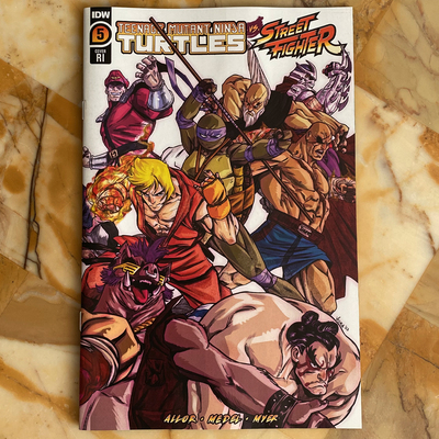 Teenage mutant ninja turtles v.s. street fighter #5 / vincenzo federici variant