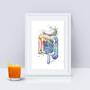 Gastroenterology art print, Digestive system poster-1