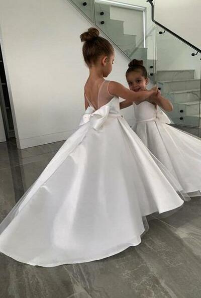 Beauty Satin Flower Girl Dresses for Wedding 