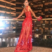 Red Lace Prom Dresses,Illusion  Prom Dresses,Fashion Prom Dresses,CP0178 - Thumbnail 2