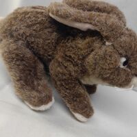 Plush Bunny Rabbit Brown/white Stuffed Animal Toy 9 x 7 x 4 - Thumbnail 1