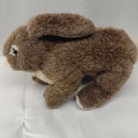 Plush Bunny Rabbit Brown/white Stuffed Animal Toy 9 x 7 x 4 - Thumbnail 4