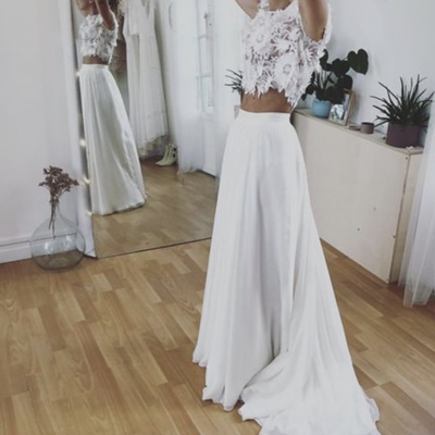 Two piece wedding dresses bridal gown - Thumbnail 1