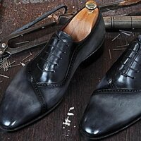 Handmade Lace-Up Calfskin Luxury Mens Italian Leather Shoe - Thumbnail 3