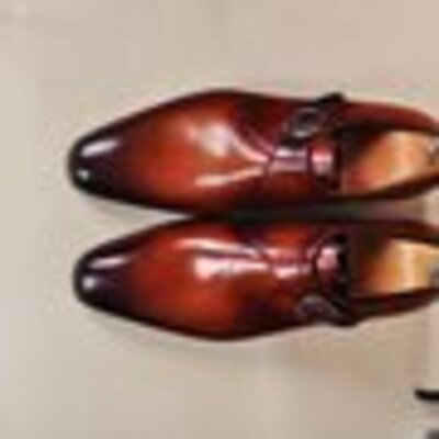 New handmade mens brown monk-strap luxury leather shoe - Thumbnail 2
