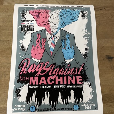 Rage against the machine dnc 2008 digital print