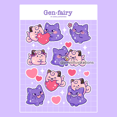 (NEW) Geng-Fairy Sticker Sheet