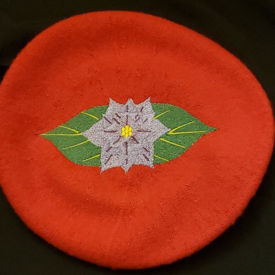 Poinsettia beret (red)