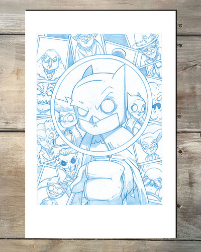 Batman's Mystery Casebook Prelim Original Cover Art 