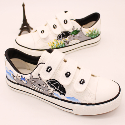 New cute cat panda hand-painted shoes canvas shoes sneakers