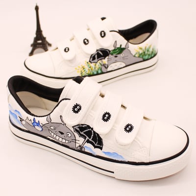 New cute cat panda hand-painted shoes canvas shoes sneakers