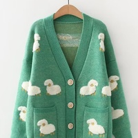 New cute sheep cardigan sweater - Thumbnail 4